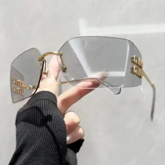 Ultra-Light Frameless Sunglasses UV400 Polarized Lens Unisex Fashion Shades