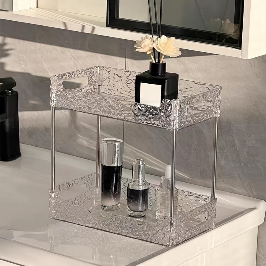 1pc Elegant Multi-Tier Acrylic Vanity Organizer