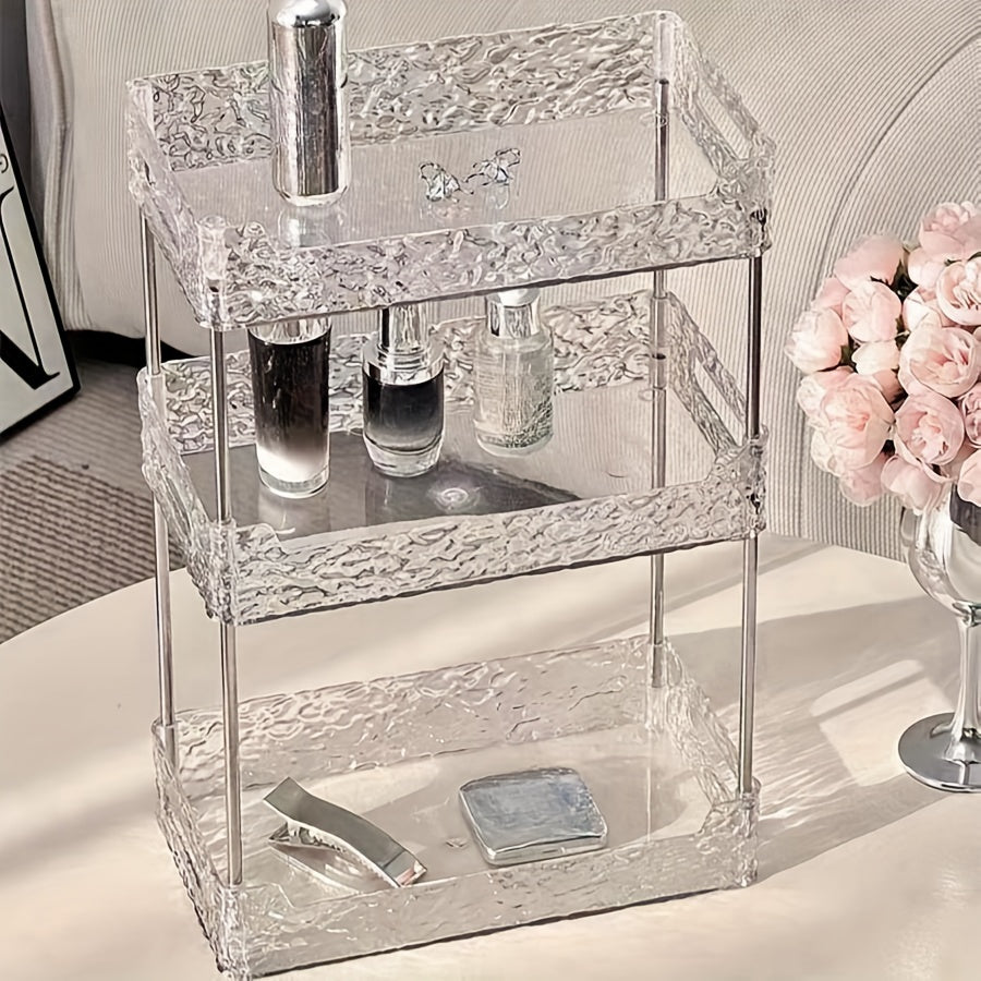 1pc Elegant Multi-Tier Acrylic Vanity Organizer