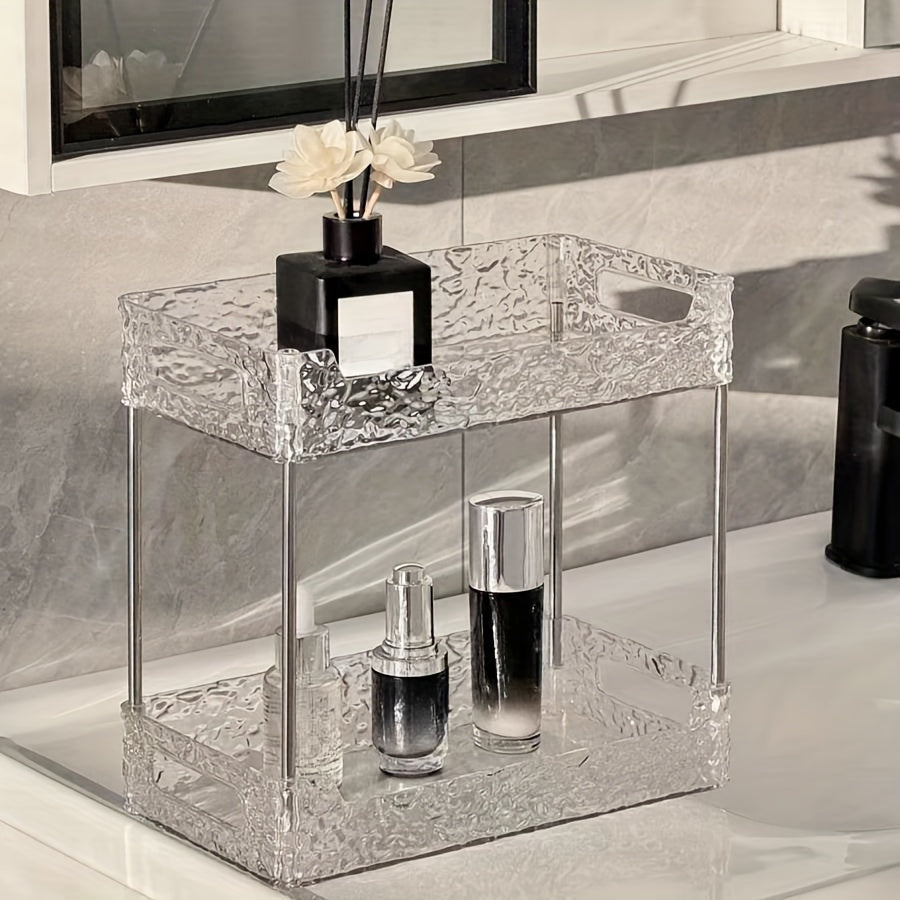 1pc Elegant Multi-Tier Acrylic Vanity Organizer