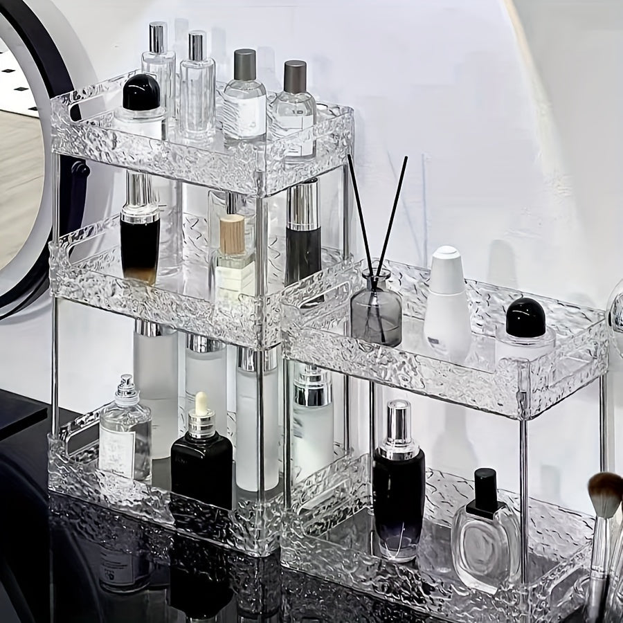 1pc Elegant Multi-Tier Acrylic Vanity Organizer