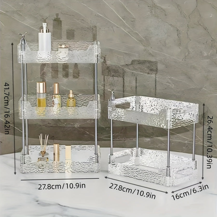 1pc Elegant Multi-Tier Acrylic Vanity Organizer