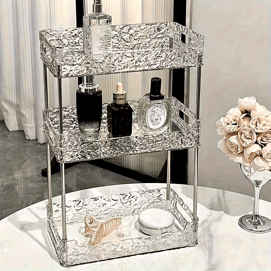 1pc Elegant Multi-Tier Acrylic Vanity Organizer