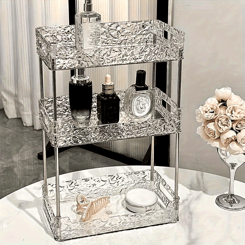 1pc Elegant Multi-Tier Acrylic Vanity Organizer