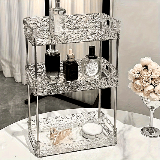 1pc Elegant Multi-Tier Acrylic Vanity Organizer