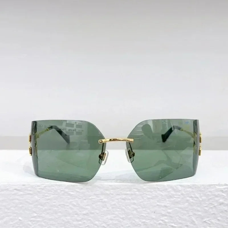 ‌Ultra-Light Frameless Sunglasses UV400 Polarized Lens Unisex Fashion Shades