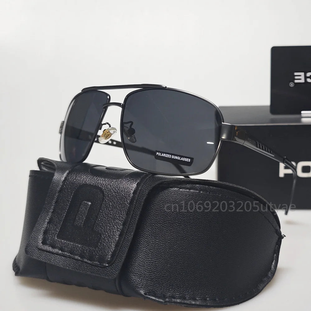 Men UV Resistant Polarized Sunglasses Vintage Trend UV400 Shades