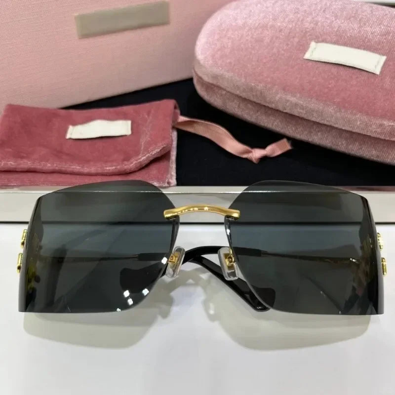 ‌Ultra-Light Frameless Sunglasses UV400 Polarized Lens Unisex Fashion Shades
