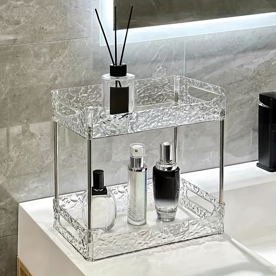 1pc Elegant Multi-Tier Acrylic Vanity Organizer