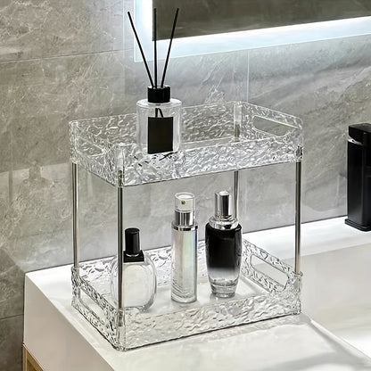 1pc Elegant Multi-Tier Acrylic Vanity Organizer