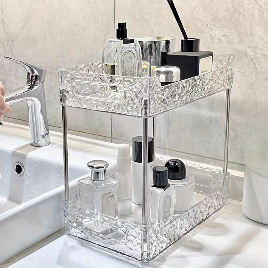 1pc Elegant Multi-Tier Acrylic Vanity Organizer